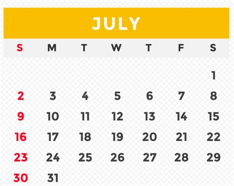 Printable July 2023 Calendar Templates Pdf Word Excel Formats