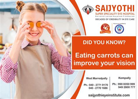 Eating Carrots Can Improve Your Vision Eyecare Eyeclinic Saijyothieyehospital Eyehospital