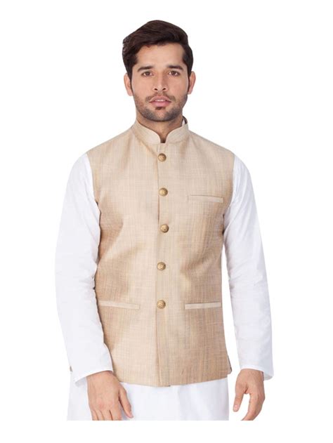 Buy Elina Fashion Men S Indian Nehru Jacket Cotton Jodhpuri Bandhgala Sleeve Less Waistcoat
