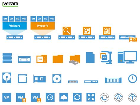 Software, vmware, workstation svg vector icon. Veeam Free Visio Stencils for VMware and Hyper-V