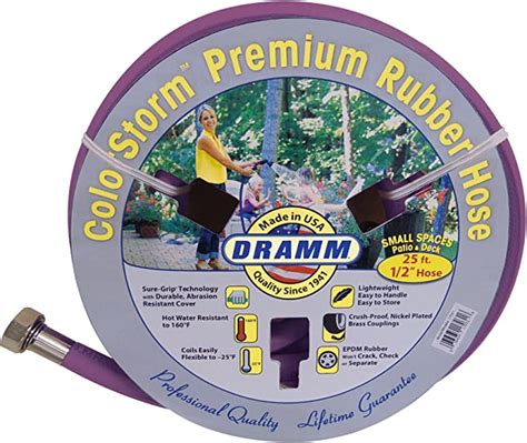 Dramm 17036 Colorstorm Premium Rubber Garden Hose 12