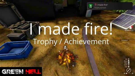 Green Hell I Made Fire Trophy Achievement Guide YouTube