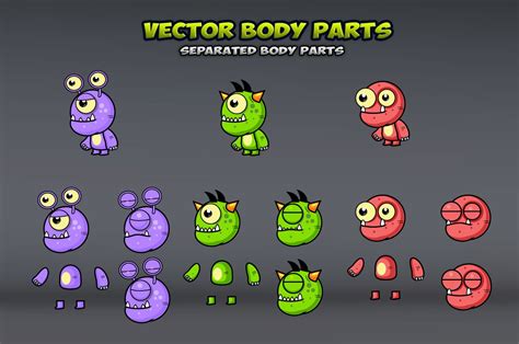 Monster Game Enemies Character Sprites By Dionartworks Codester