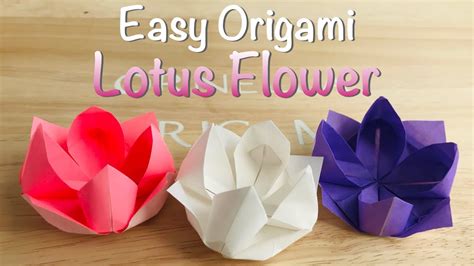 Easy Lotus Flower Origami Fun Birthday Decorations T Cards