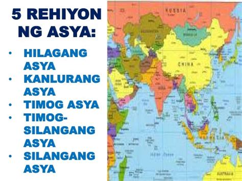 Ilang Rehiyon Ang Bumubuo Sa Asya