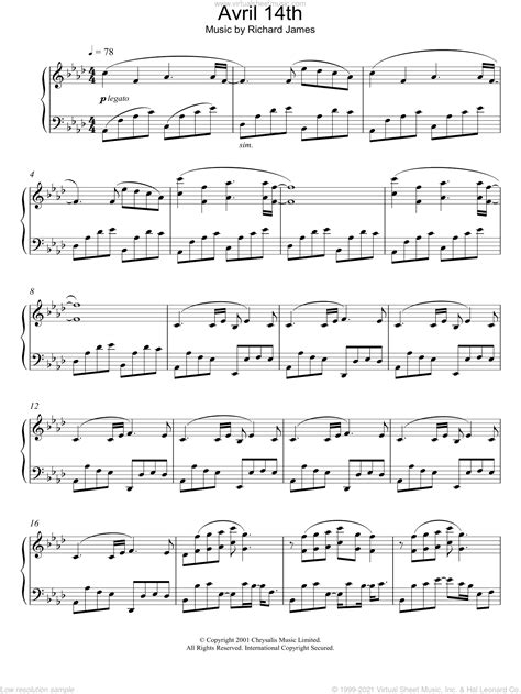 Avril 14th Sheet Music For Piano Solo Pdf Interactive
