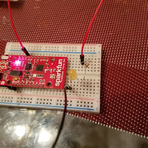 Arduino Blinking Led On Sparkfun Thing Esp8266 Stack Overflow