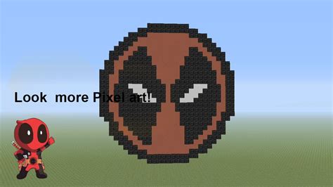 Minecraft Deadpool Pixel Art Youtube