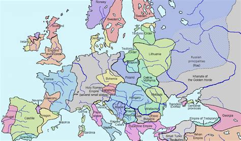 Map Of Europe In 1300 Atlas Of European History Wikimedia Commons
