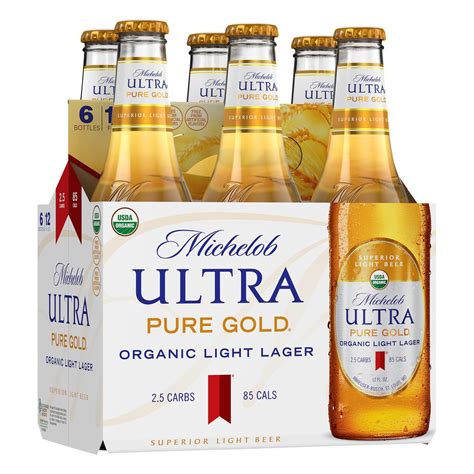 Pure Gold Organic Light Lager Beer Michelob Ultra 6 X 12 Fl Oz Delivery