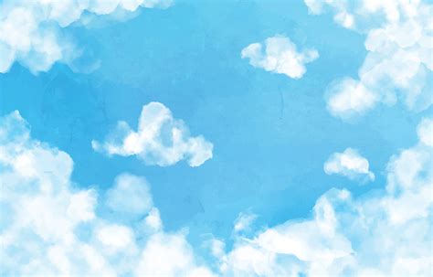 Watercolor Blue Sky Background 6917391 Vector Art At Vecteezy