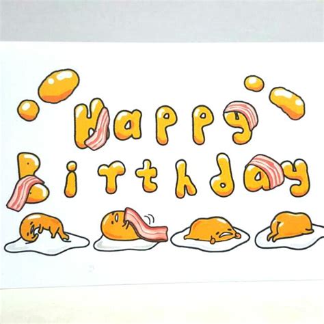 Birthday Card Gudetama Hobbies And Toys Stationery And Craft Occasions