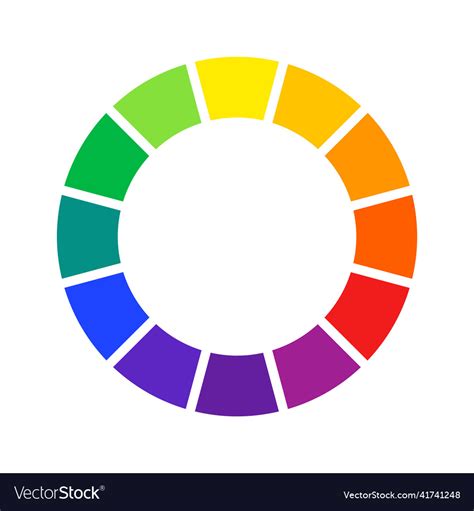 Color Wheel Guide With Twelve Colors Royalty Free Vector