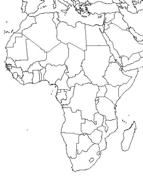 At africa outline map page, view countries political map of africa, physical maps, satellite images, driving direction, interactive traffic map, africa atlas, road, google street map, terrain, continent population, national geographic, regions and statistics maps. Blank Outline Map of Africa — Schools at Look4