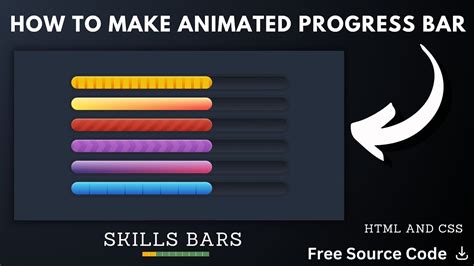 How To Make Animated Progress Bar Using HTML And CSS Skills Progress Bar Design Progressbar