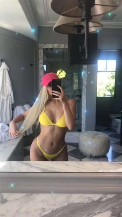 Kylie Jenner In Yellow Bikini Social Media Pics 07 Gotceleb
