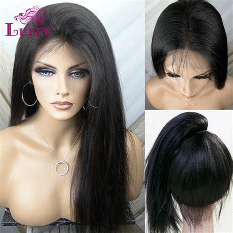 Top Quality Brazilian Unprocessed Virgin Human Lace Wigs Natural Straight Silk Top Lace Front