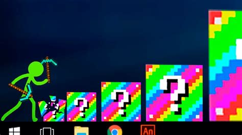 Stickman Vs Minecraft Cartoon Size Comparison Rainbow Lucky Blocks