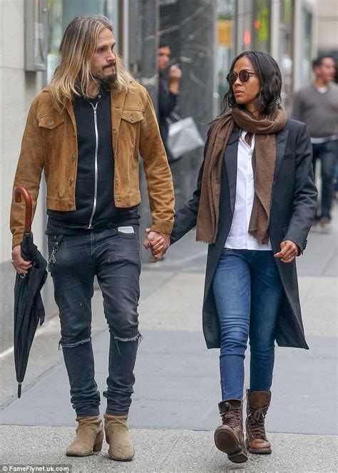 Zoe Saldana And Marco Perego Enjoy Loved Up Stroll In New York City