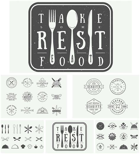 Set Of Vintage Restaurant Logotypes Free Download