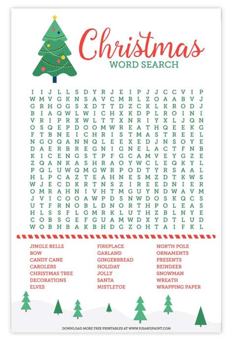 Free Christmas Word Search Puzzles Printable Printable Templates