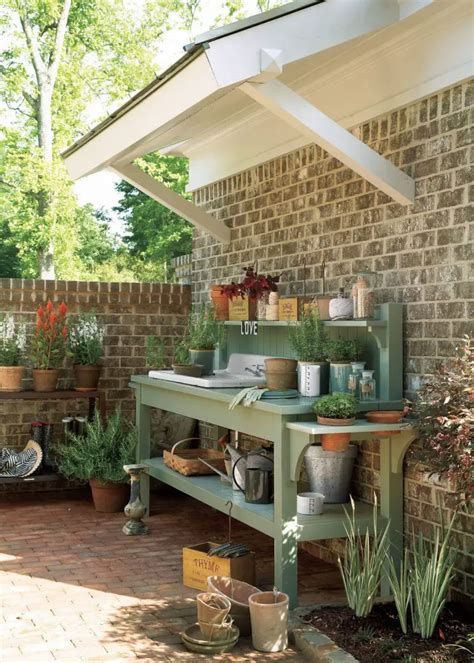 19 Gorgeous Potting Benches To Inspire Your Garden Plans