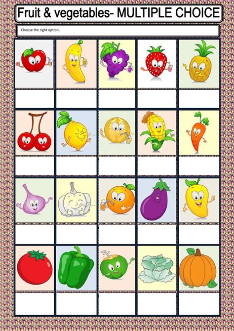 Fruit And Vegetable Sorting Printables Printable Word Searches