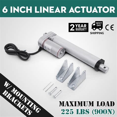 12v Heavy Duty Linear Actuator 6 Inch Stroke 225 Pound Max Lift Dc