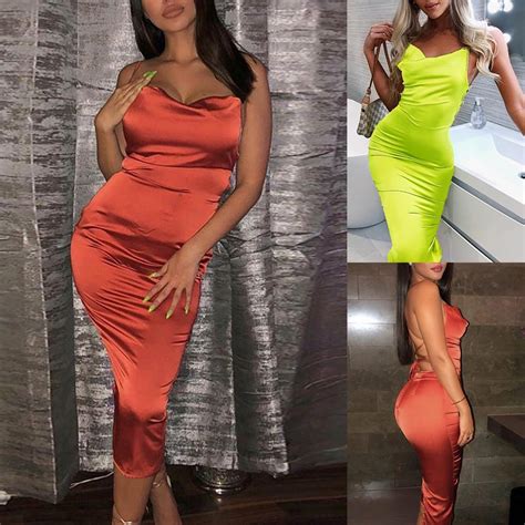 buy women s sexy pure color backless tight fitting camisole dress summer fashion bodycon dresses