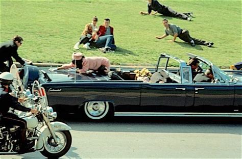 Us President John Kennedy Assassinated In His Open Top State Car On