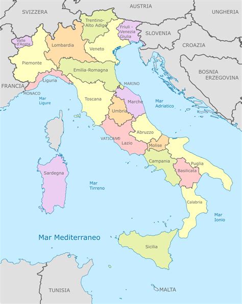 Cartina Dell Italia