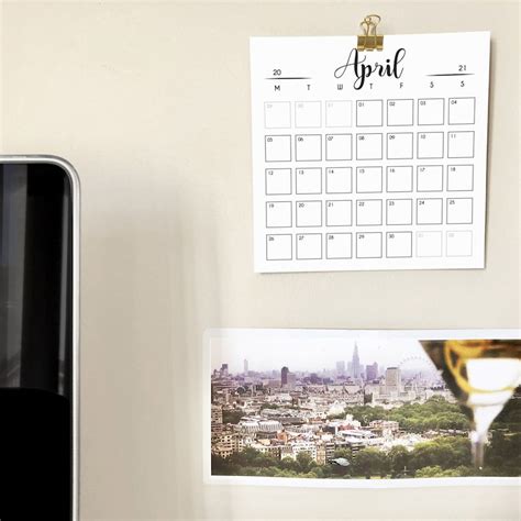 Mini Calendar 2021 Small Wall Calendar Desktop Calendar Etsy