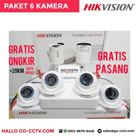 PAKET 6 KAMERA HIKVISION GO CCTV GO CCTV