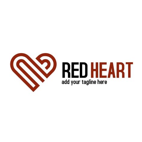 Geometric Minimal Heart Logo Template Postermywall