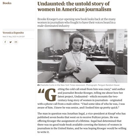 the guardian undaunted the untold story of women in american journalism by veronica esposito