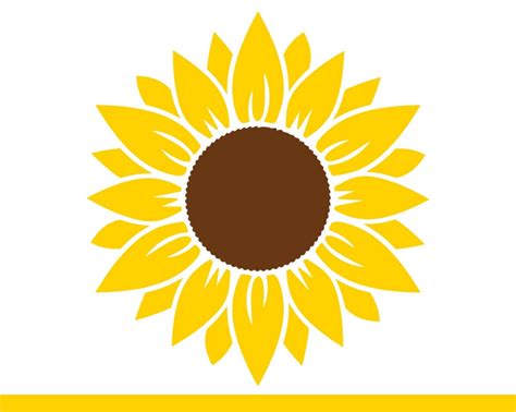 Sunflower Svg Flower Svg Files For Cricut Digital Download Etsy