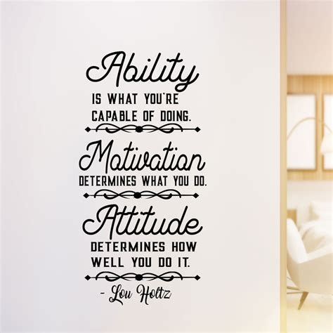 Lou Holtzs Ability Motivational Quote Wall Art Wall Decor Jr