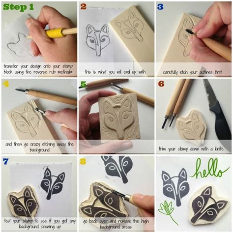 Diy Rubber Stamp Making How To Make A Diy Carved Rubber Stamp Dear