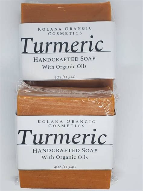 Turmeric Soapacne Bar Natural Skin Brightenervegan Soap Etsy