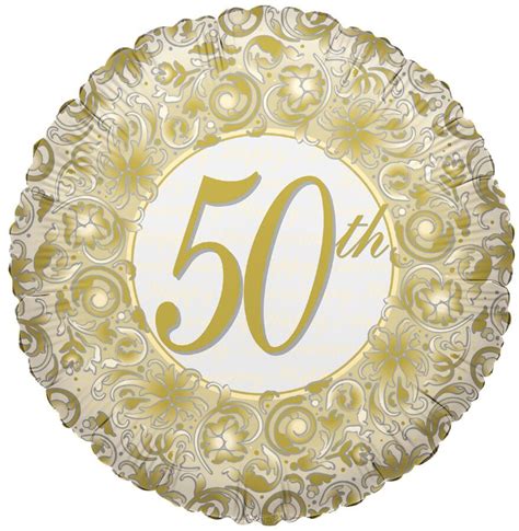 50th Balloon 18 50th Helium Foil Balloon Celebrate Any 50th Occasion