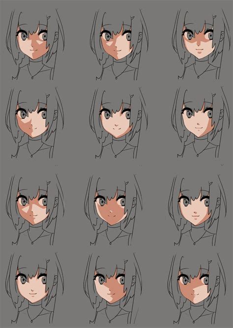 Anime Face Shading Practice Shadow Drawing Anime Art Tutorial