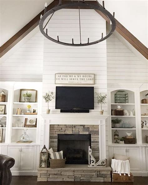 Modern Farmhouse Fireplace Wall Ideas