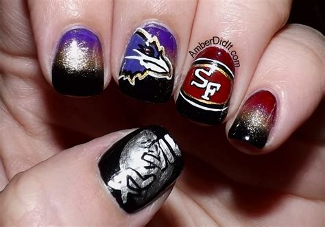 Amber Did It Nfl Nail Art Series 17 Superbowl Edition