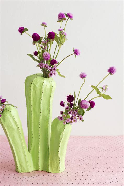 Paper Mâché Cactus Vase — The Apple Of My Diy