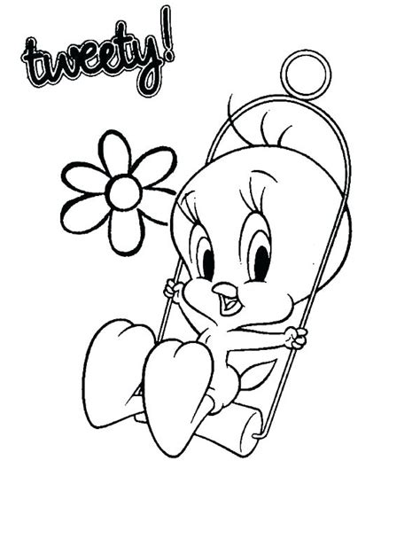 Pink Tweety Bird Pages Coloring Pages