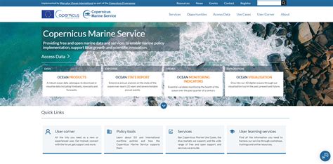 New Copernicus Marine Service Website Cmems