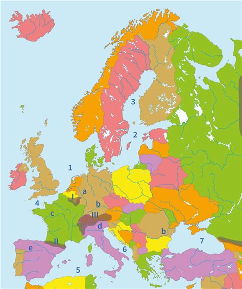 Topografie Groep 7 Wateren En Gebergten In Europa Gemengd Wateren