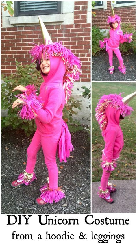 Make An Easy Unicorn Costume From Leggings And A Hoodie Diy Diy