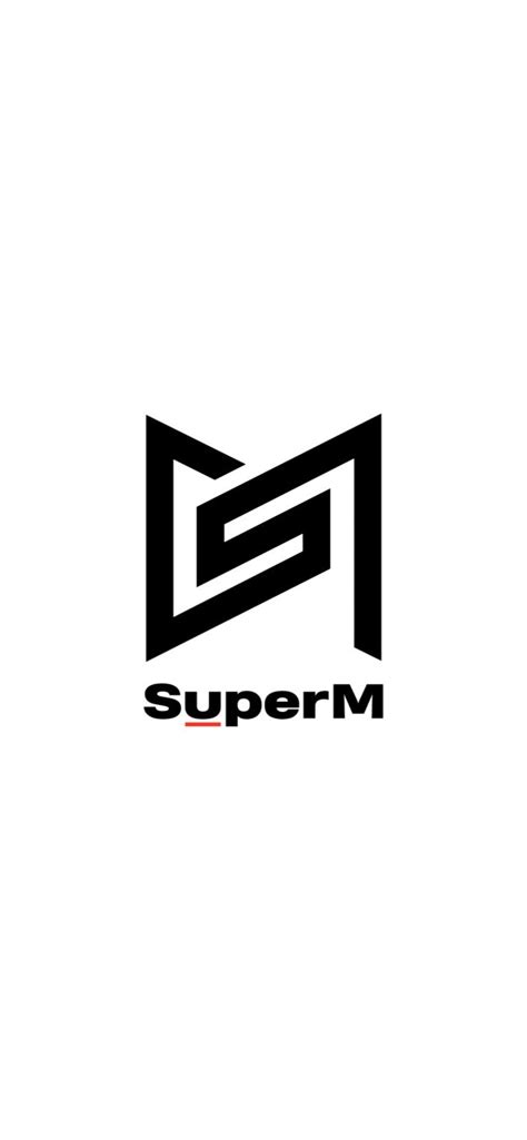 A Black And White Logo With The Word Superm On Its Bottom Corner
