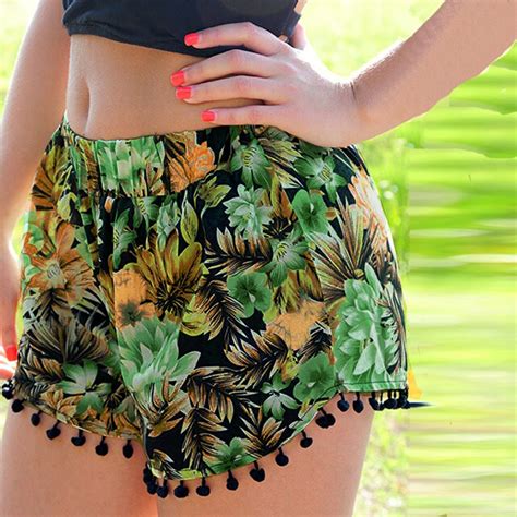 Bohemian Women Summer Short Bohemia Floral Beach Short Bohemian Clothing Shorts Shorts